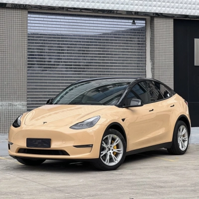 Ravoony Plus PET Gloss Sandstorm Car Wrap Tesla Model Y Wrap 02