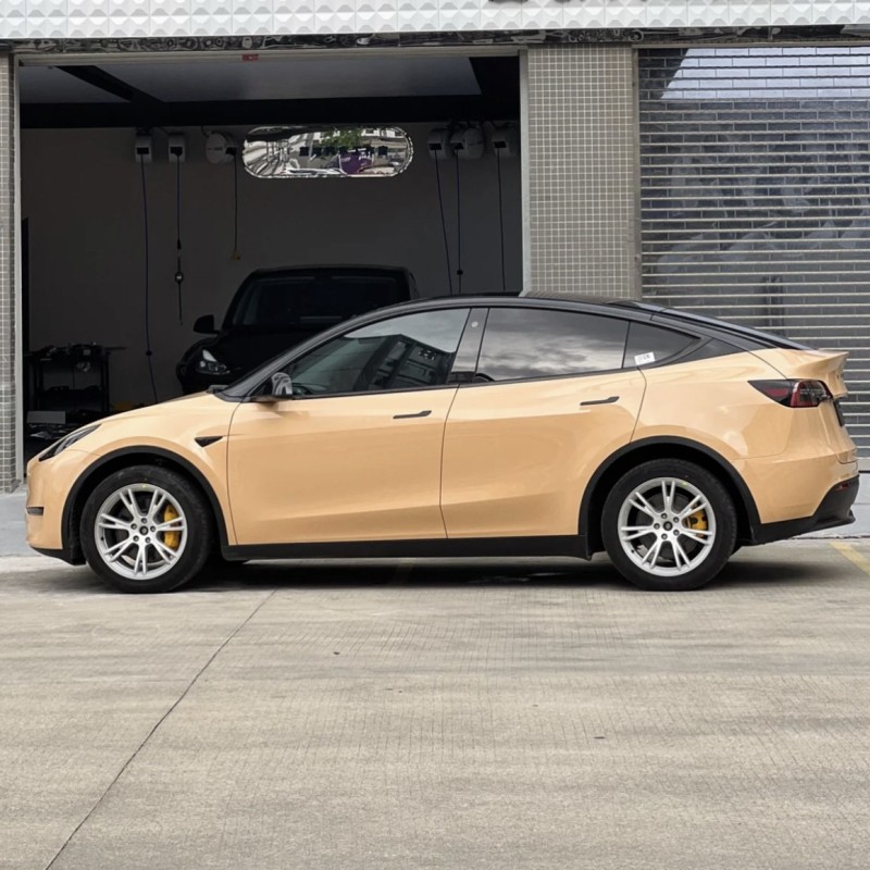 Ravoony Plus PET Gloss Sandstorm Car Wrap Tesla Model Y Wrap