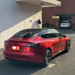 Ravoony Plus Gloss Metallic Vampire Red Vinyl Car Wrap Tesla Model 3 Wrap