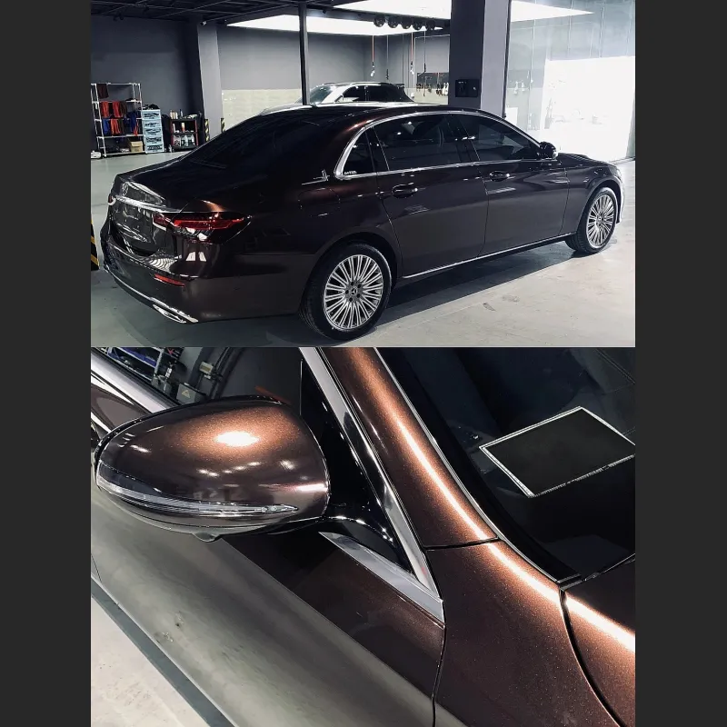 Ravoony Gloss Metallic Mahogany Red Vinyl Wrap