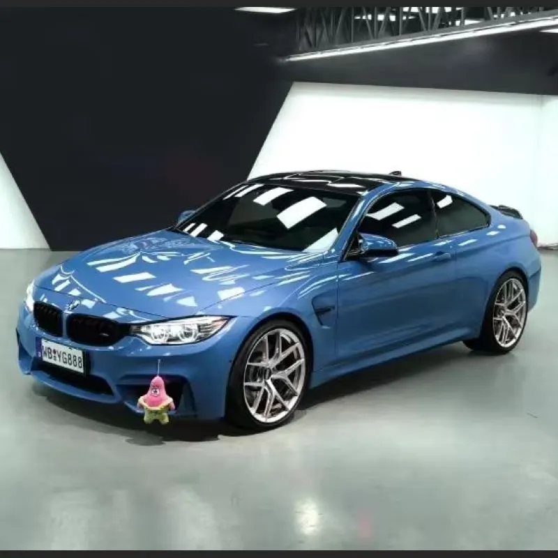 Ravoony Plus Gloss Abudhabi Blue Car Vinyl Wrap BMW M4 Wrap