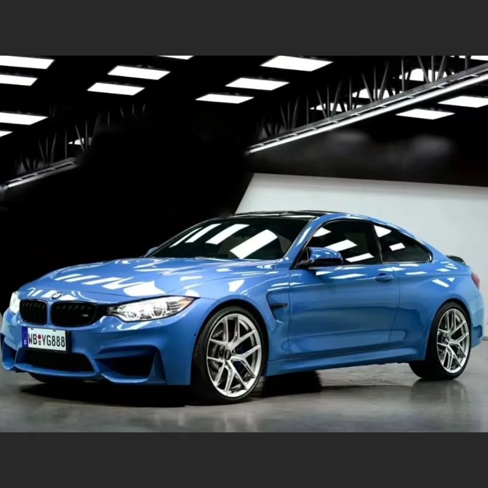 Ravoony Plus Gloss Abudhabi Blue Car Vinyl Wrap BMW M4 Wrap