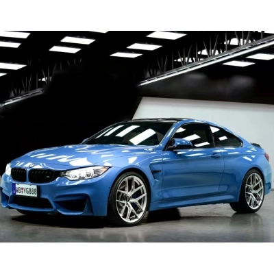 Ravoony Plus Gloss Abudhabi Blue Car Vinyl Wrap BMW M4 Wrap 02