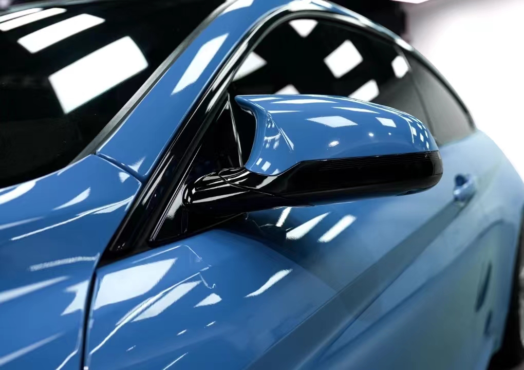 Ravoony Plus Gloss Abudhabi Blue Car Vinyl Wrap BMW M4 Wrap