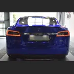 Ravoony Plus Tesla Gloss Deep Blue Vinyl Car Wrap Tesla Model S Wrap