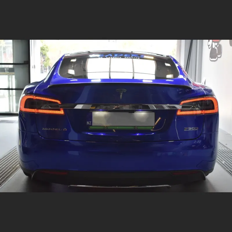 Ravoony Plus Tesla Gloss Deep Blue Vinyl Car Wrap Tesla Model S Wrap