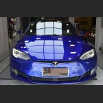 Ravoony Plus Tesla Gloss Deep Blue Vinyl Car Wrap Tesla Model S Wrap