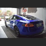 Ravoony Plus Tesla Gloss Deep Blue Vinyl Car Wrap Tesla Model S Wrap