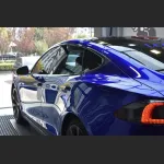 Ravoony Plus Tesla Gloss Deep Blue Vinyl Car Wrap Tesla Model S Wrap