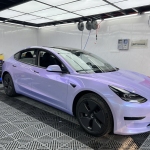 Ravoony Plus Twin Silver Purple Car Vinyl Wrap Tesla Model 3 Wrap