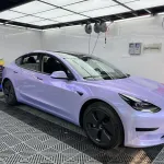  Ravoony Plus Twin Silver Purple Car Vinyl Wrap Tesla Model 3 Wrap