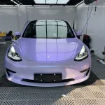  Ravoony Plus Twin Silver Purple Car Vinyl Wrap Tesla Model 3 Wrap