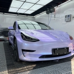 Ravoony Plus Twin Silver Purple Car Vinyl Wrap Tesla Model 3 Wrap