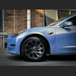 Ravoony Plus Abudhabi Blue Car Vinyl Wrap Tesla Model 3 Wrap