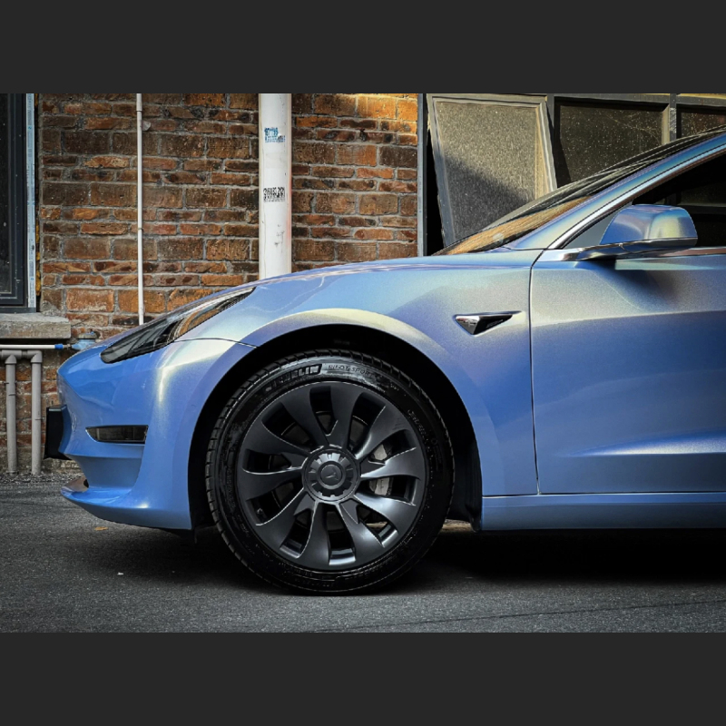Ravoony Plus Abudhabi Blue Car Vinyl Wrap Tesla Model 3 Wrap