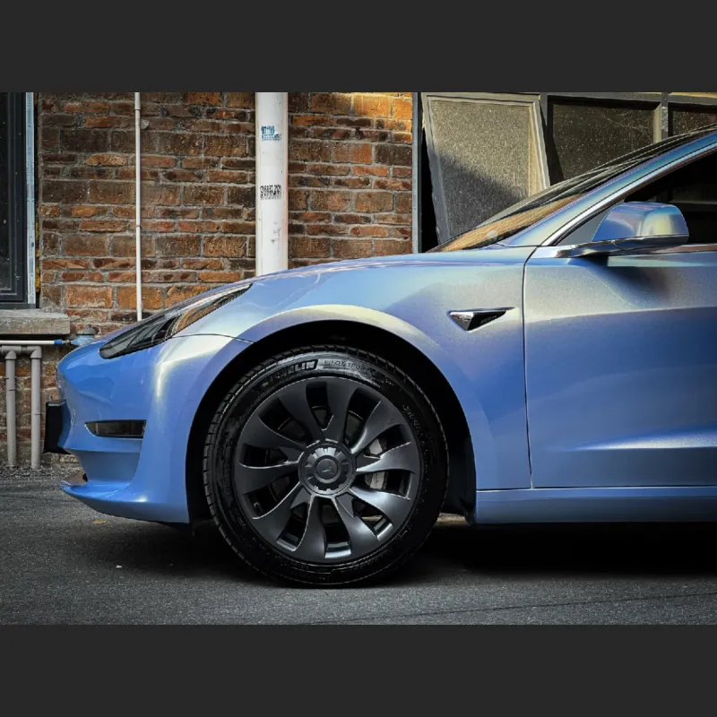 Ravoony Plus Abudhabi Blue Car Vinyl Wrap Tesla Model 3 Wrap