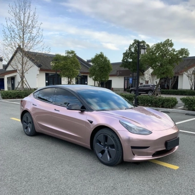 Ravoony Plus Glossy Frozen Berry Wrap Tesla Model 3 Wrap  02