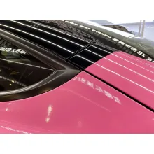 Glossy Princess Pink Vinyl Car Wrap Tesla Model 3 Wrap