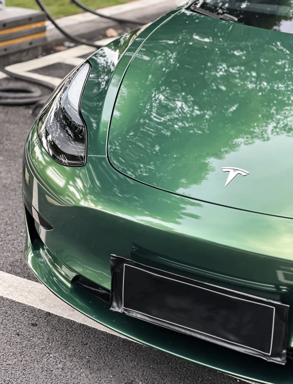 Ravoony Plus Metal Sonoma Green Car Vinyl Wrap Tesla Model 3 Wrap