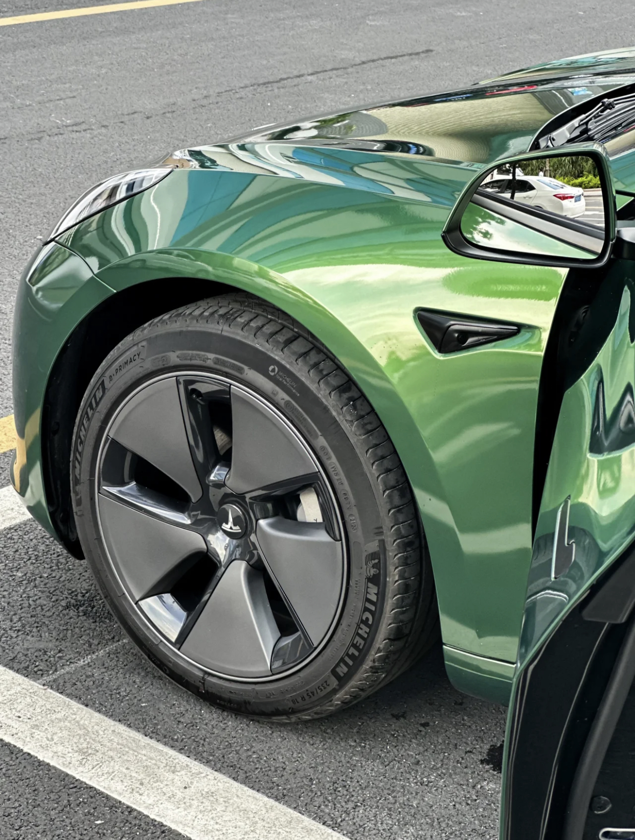 Ravoony Plus Metal Sonoma Green Car Vinyl Wrap Tesla Model 3 Wrap