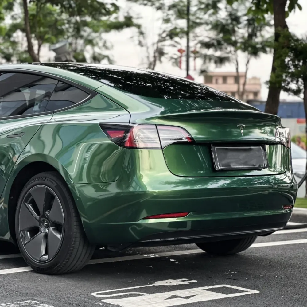 Ravoony Plus Metal Sonoma Green Car Vinyl Wrap Tesla Model 3 Wrap