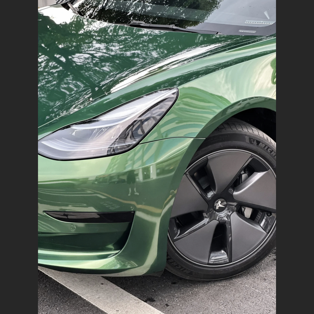 Ravoony Plus Metal Sonoma Green Car Vinyl Wrap Tesla Model 3 Wrap