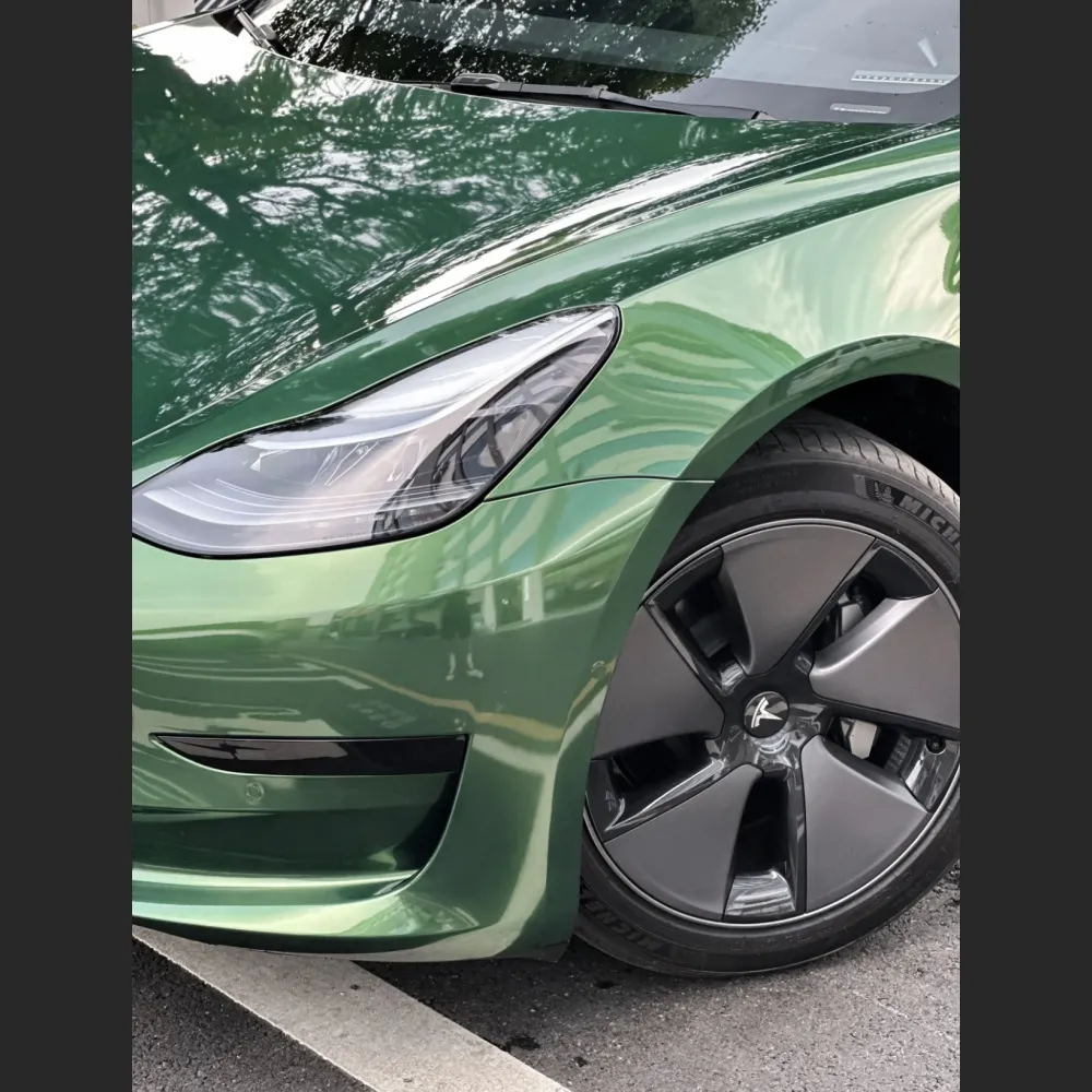 Ravoony Plus Metal Sonoma Green Car Vinyl Wrap Tesla Model 3 Wrap