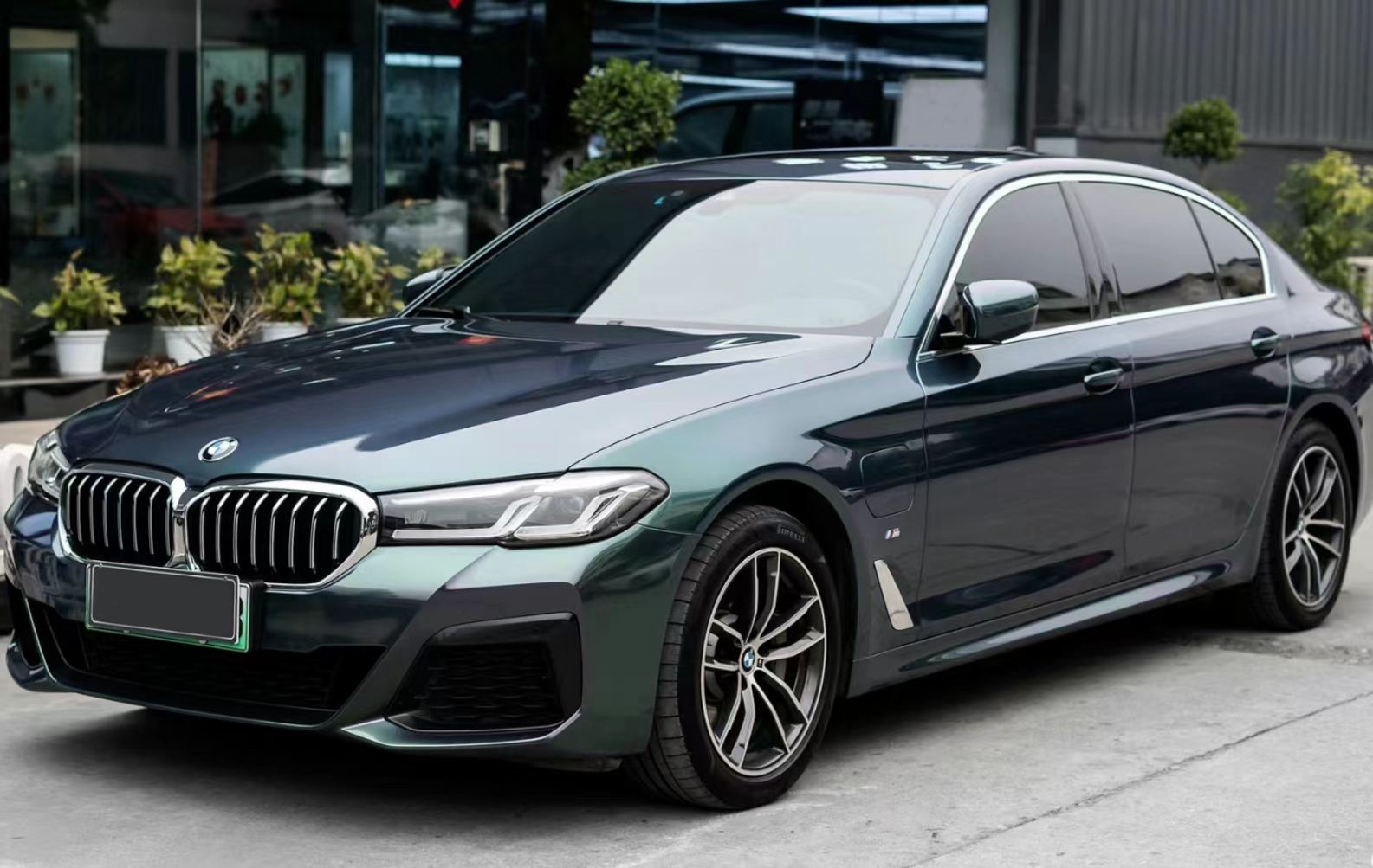 Ravoony Plus BMW Gloss Aurora Diamant Green Vinyl Car Wrap BMW 5 Series Wrap