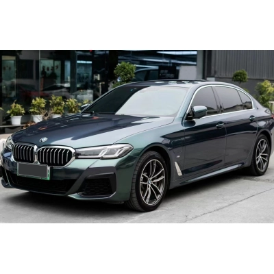 Ravoony Plus BMW Gloss Aurora Diamant Green Vinyl Car Wrap BMW 5 Series Wrap 02