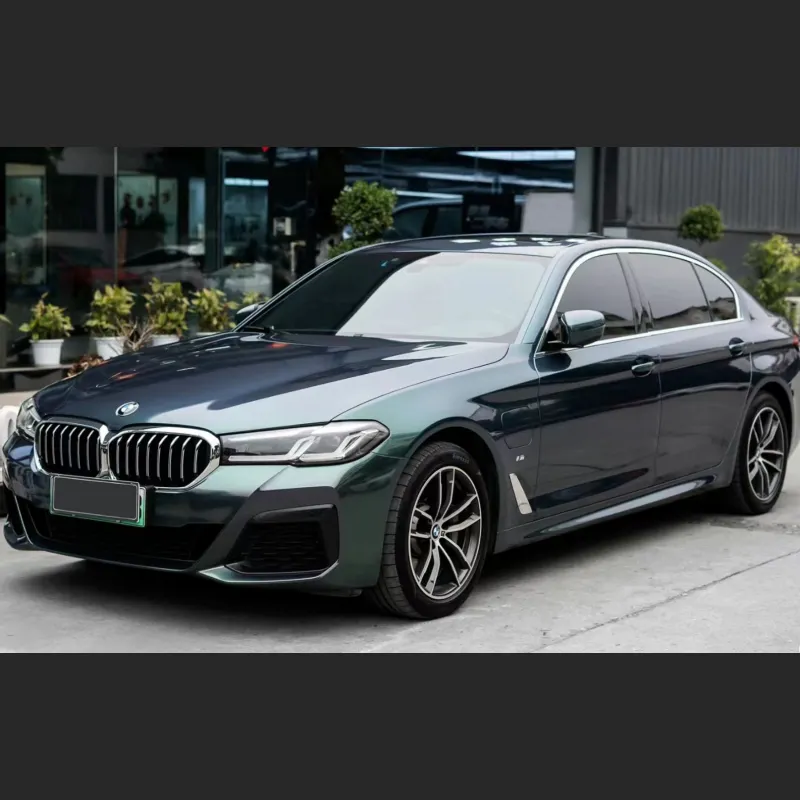 Ravoony Plus BMW Gloss Aurora Diamant Green Vinyl Car Wrap BMW 5 Series Wrap