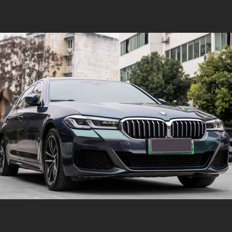 Ravoony Plus BMW Gloss Aurora Diamant Green Vinyl Car Wrap BMW 5 Series Wrap