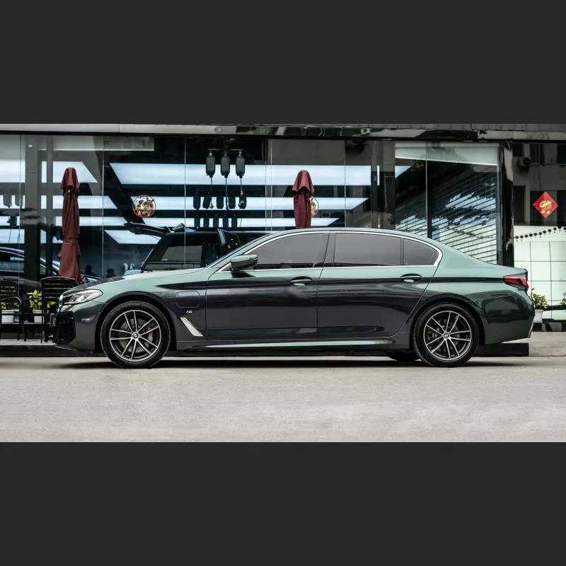 Ravoony Plus BMW Gloss Aurora Diamant Green Vinyl Car Wrap BMW 5 Series Wrap