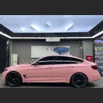Ravoony Plus Glossy Crystal Peach Pink Car Vinyl Wrap BMW 3 GT Wrap
