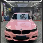 Ravoony Plus Glossy Crystal Peach Pink Car Vinyl Wrap BMW 3 GT Wrap
