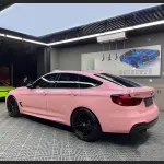 Ravoony Plus Glossy Crystal Peach Pink Car Vinyl Wrap BMW 3 GT Wrap