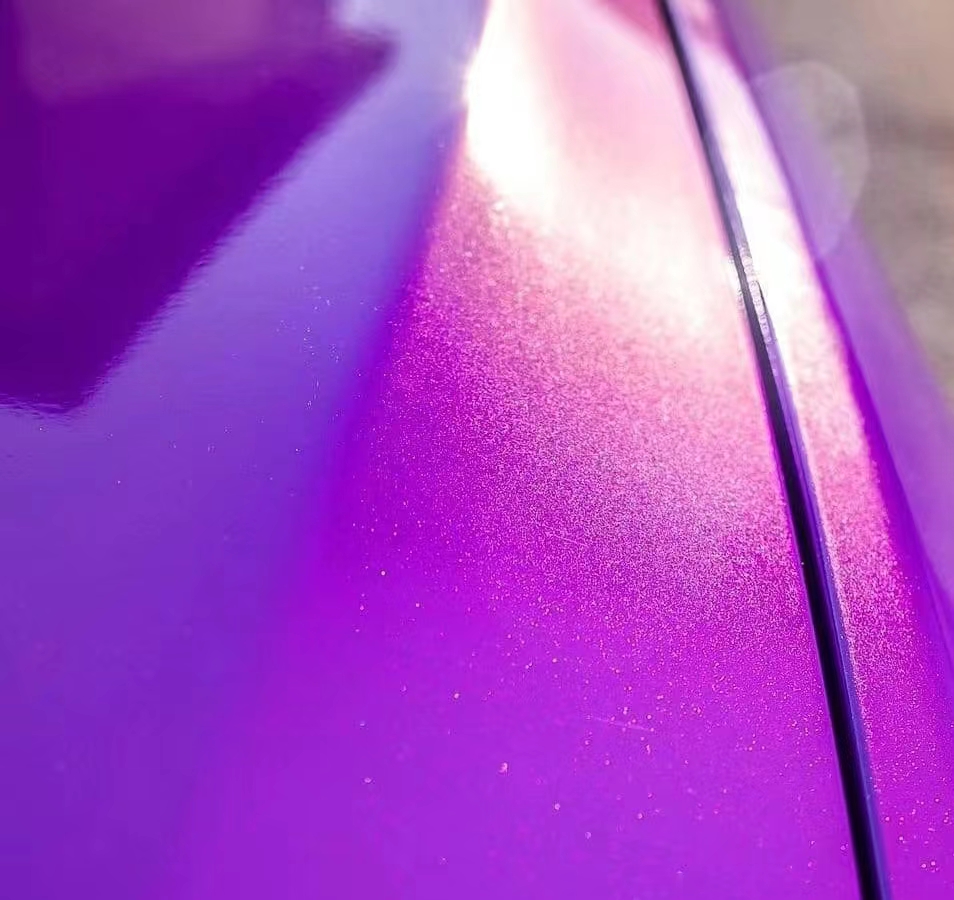 Ravoony Plus PET Glossy Explosion Purple Car Vinyl Wrap BMW 1 Series Wrap