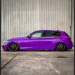 Ravoony Plus Glossy Explosion Purple Car Vinyl Wrap BMW 1 Series Wrap