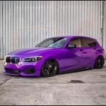 Ravoony Plus Glossy Explosion Purple Car Vinyl Wrap BMW 1 Series Wrap