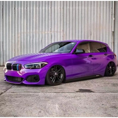 Ravoony Plus Glossy Explosion Purple Car Vinyl Wrap BMW 1 Series Wrap 02