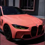 Ravoony Plus Glossy Paggy Pink Car Vinyl Wrap BMW M4 Wrap