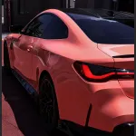 Ravoony Plus Glossy Paggy Pink Car Vinyl Wrap BMW M4 Wrap