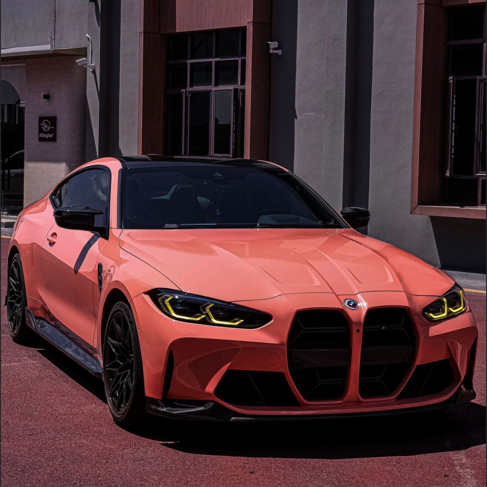 Ravoony Plus Glossy Paggy Pink Car Vinyl Wrap BMW M4 Wrap