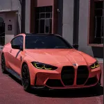 Ravoony Plus Glossy Paggy Pink Car Vinyl Wrap BMW M4 Wrap
