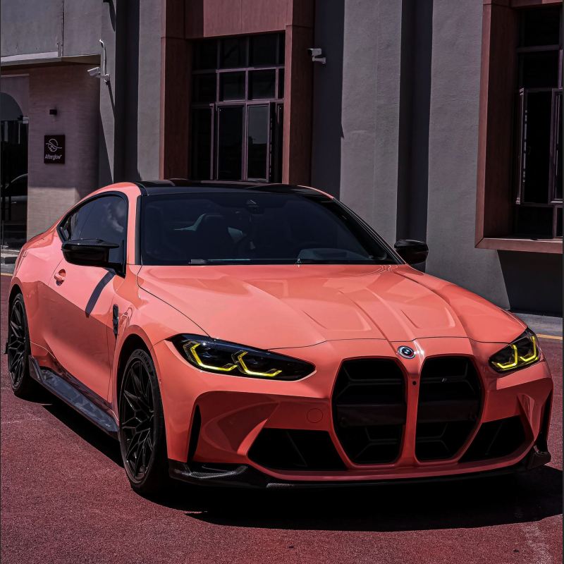 Ravoony Plus Glossy Paggy Pink Car Vinyl Wrap BMW M4 Wrap