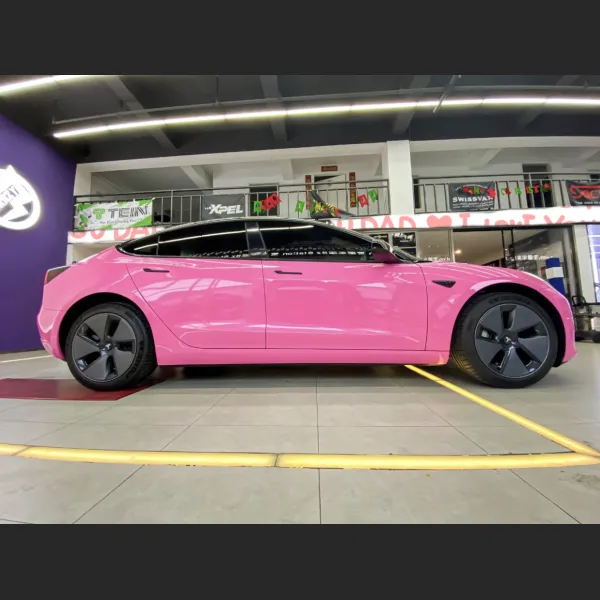 Ravoony Glossy Princess Pink Vinyl Car Wrap 
