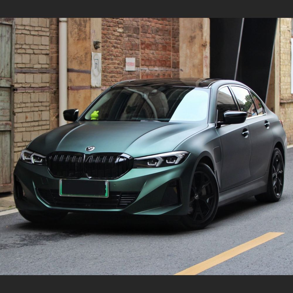Ravoony Plus Matte Emerald Green Car Vinyl Wrap BMW I3 Wrap