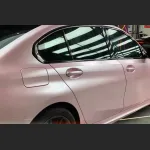 Ravoony Plus Pure Metal Cherry Pink Car Vinyl Wrap BMW 3 Series Wrap 