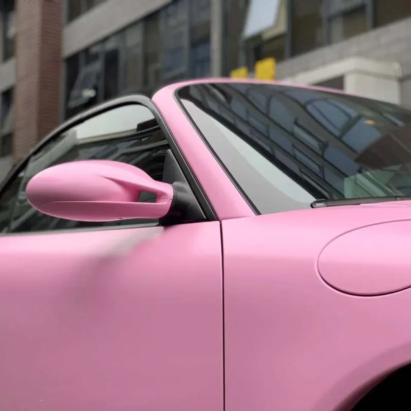 Ravoony Matte Ceramic Barbie Pink Vinyl Car Wrap 