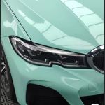 Ravoony Plus Glossy Cragginess Green Car Vinyl Wrap BMW 320Li Wrap