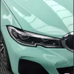 Ravoony Plus Glossy Cragginess Green Car Vinyl Wrap BMW 320Li Wrap